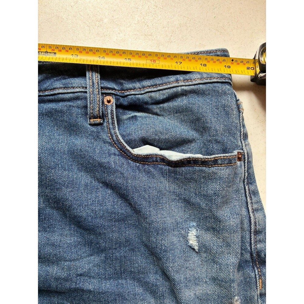 Old Navy O.G. Straight High Rise Secret Smooth Pockets Denim Shorts Womens 18 - Picture 10 of 11